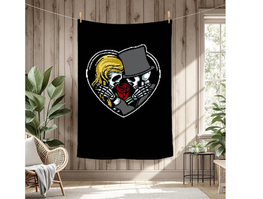 Skull Romantic Love  Crochet Graphghan Pattern