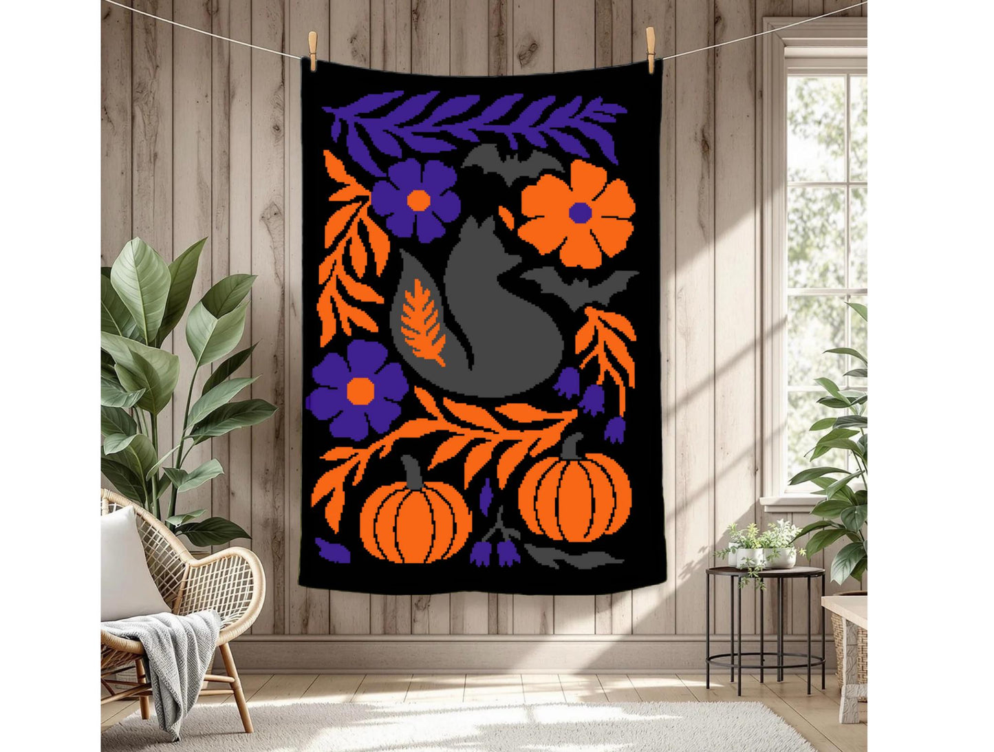 Foxy Hollow Crochet Graphghan Pattern