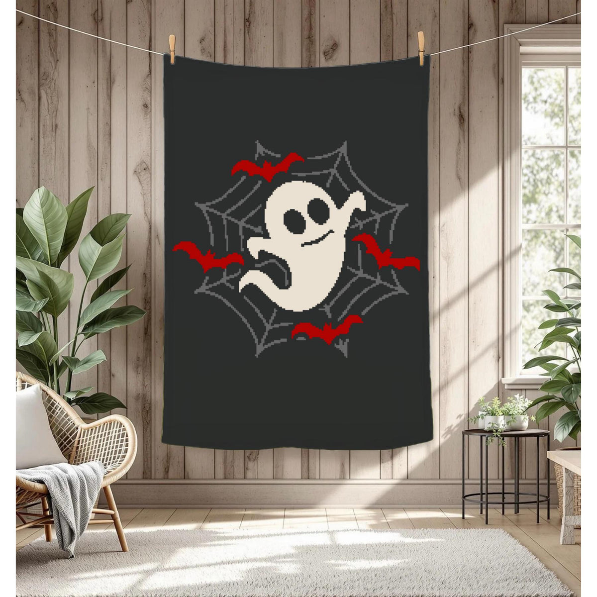 Graphghan Spider Spider Ghost Crochet Graphghan Pattern – EndlessknotzCanada