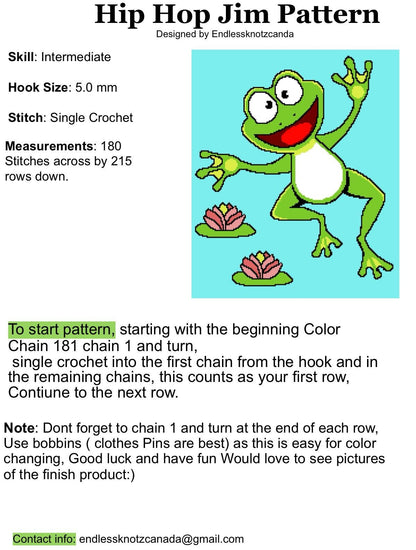 Hip Hop Jim Graphghan Crochet Pattern