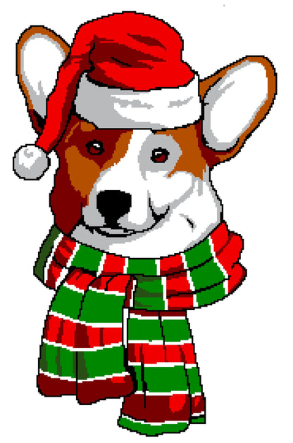 Merry Corgi Dog  Graphghan Crochet Pattern