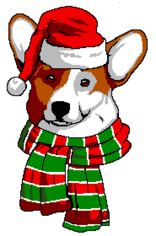 Merry Corgi Dog  Graphghan Crochet Pattern