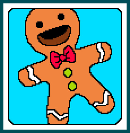 Gingerbread Man Tapestry Crochet Graphghan Pattern