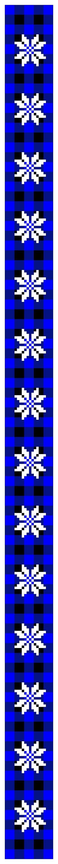 Blue Plaid Snowflake Scarf Graphghan/tapestry Crochet Pattern