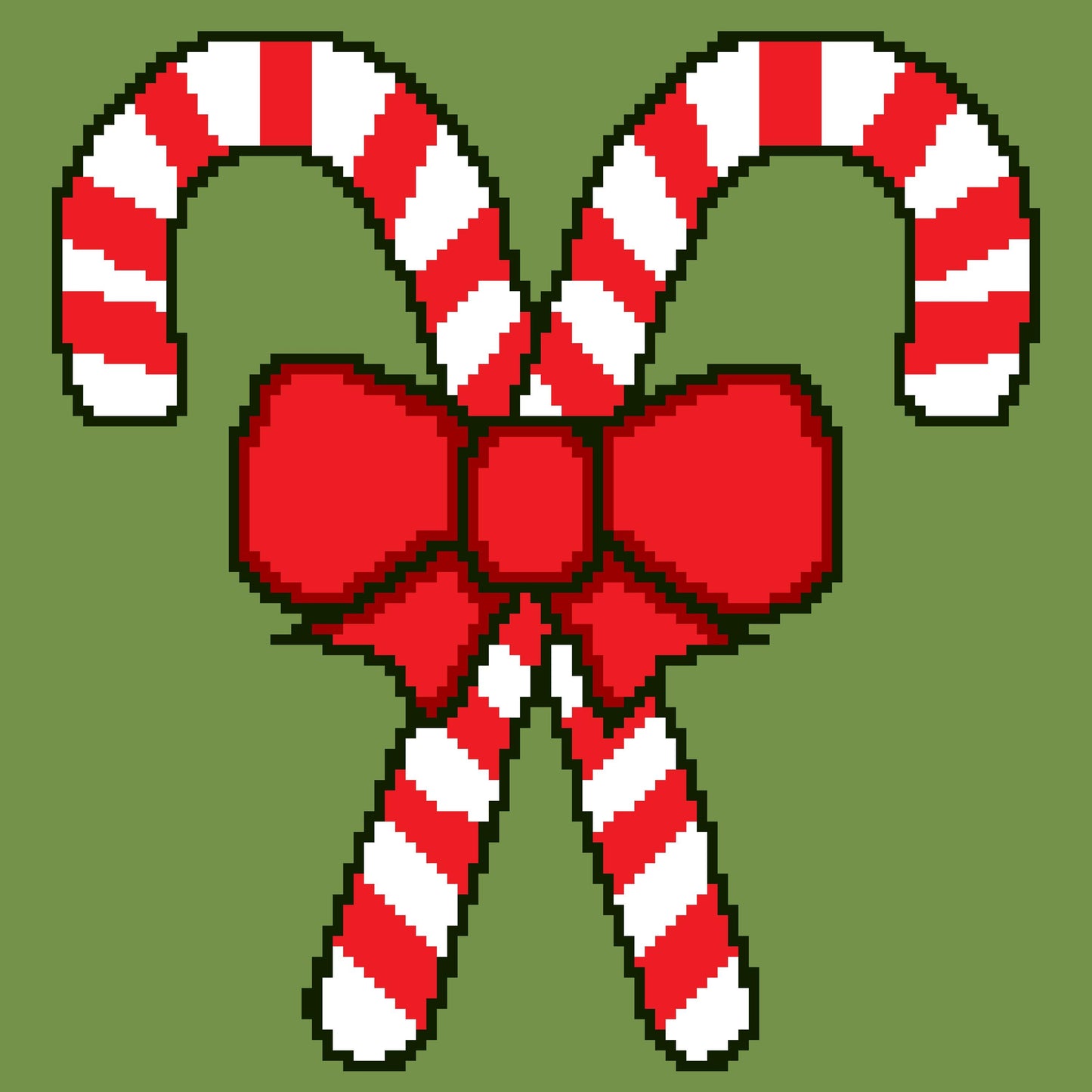 Candy Cane Tapestry/pillow  Graphghan Crochet Pattern