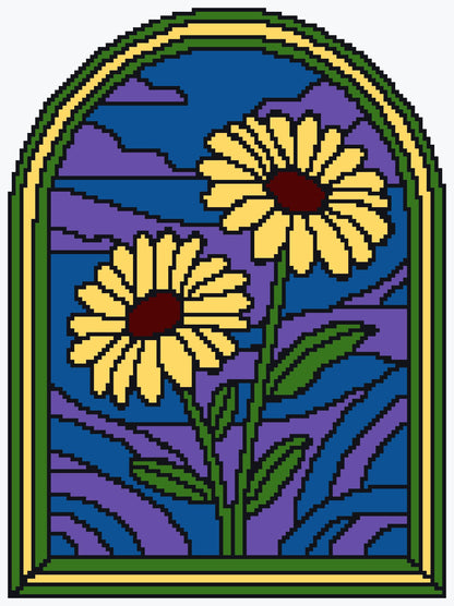 Sunflower Tapestry Graphghan Crochet Pattern