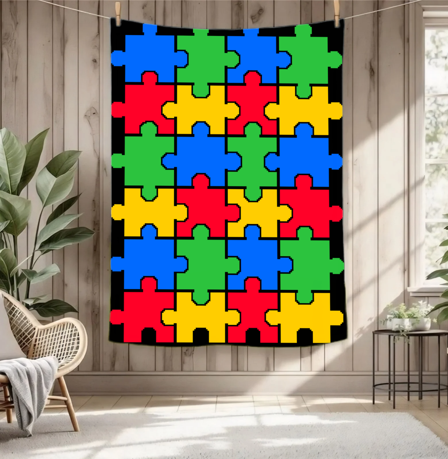 Autism Puzzle Crochet Graphghan Pattern