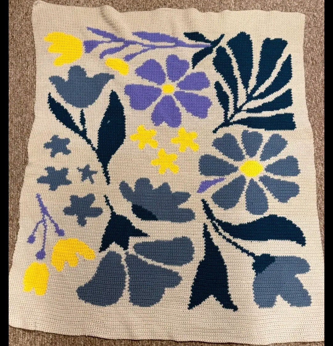 Boho Flowers Graphghan Crochet Pattern