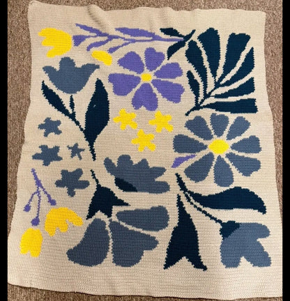 Boho Flowers Graphghan Crochet Pattern